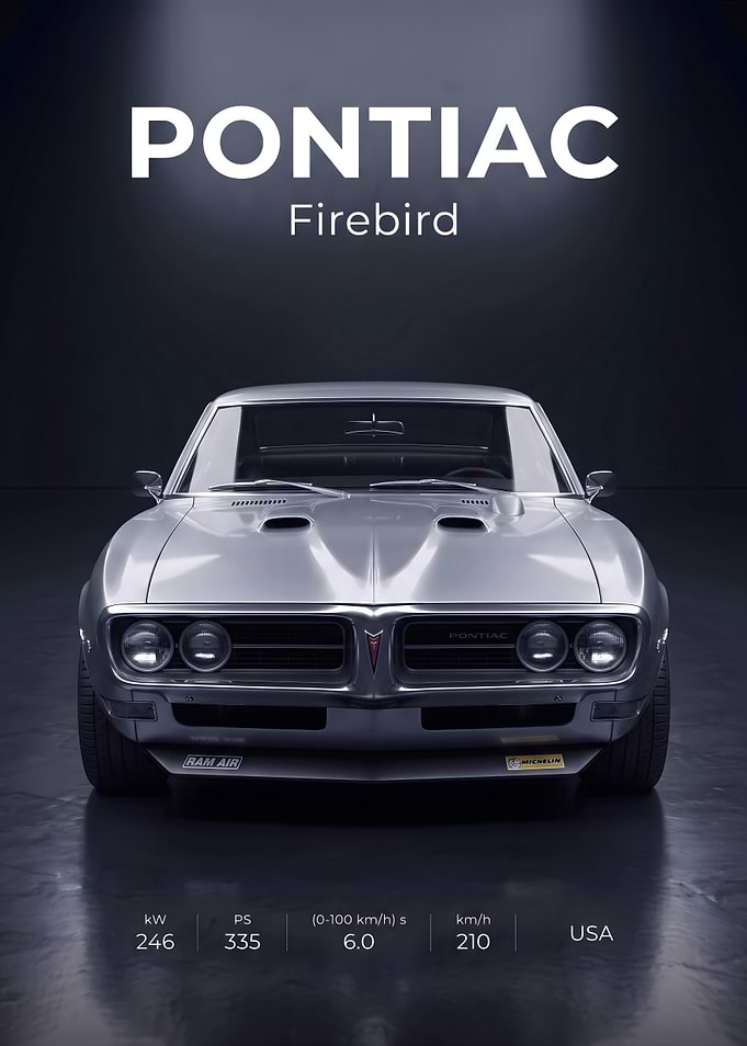 Pontiac Firebird Classic Muscle Car Poster
