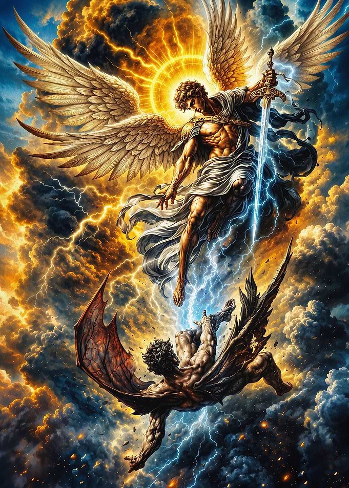 Archangel Michael Fall Dark Fantasy