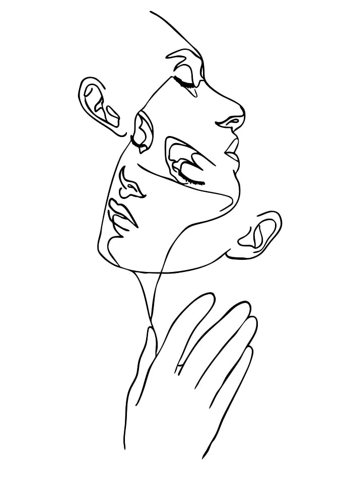 Minimalist Continuous Line Art Faces