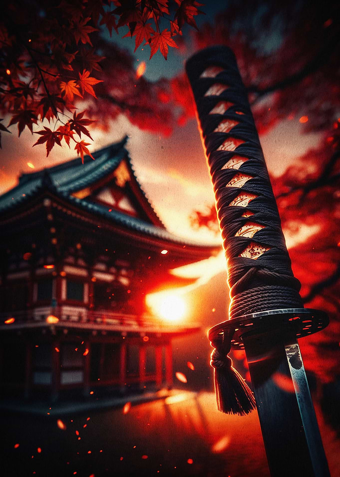 Katana Sword Japanese Temple Art