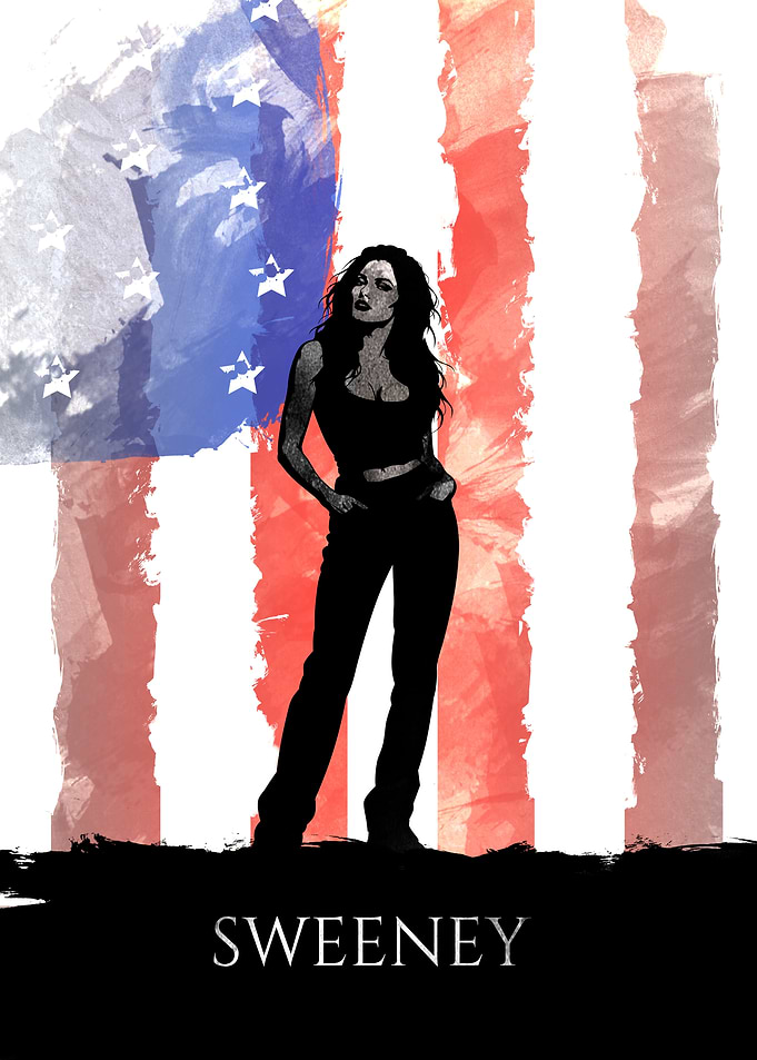 Sydney Sweeney American Flag Poster