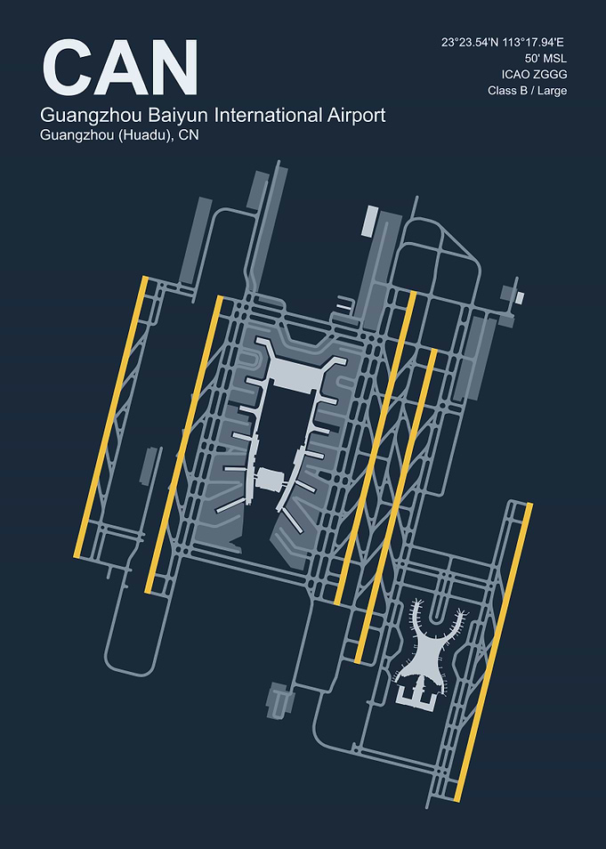 Guangzhou Baiyun International Airport Map