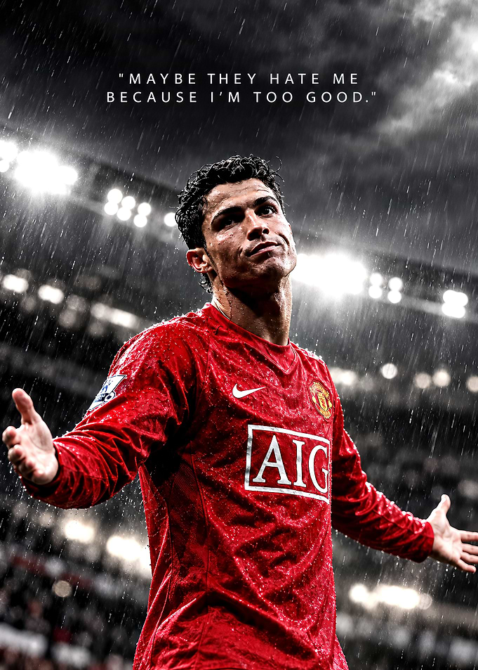 Cristiano Ronaldo Manchester United Poster