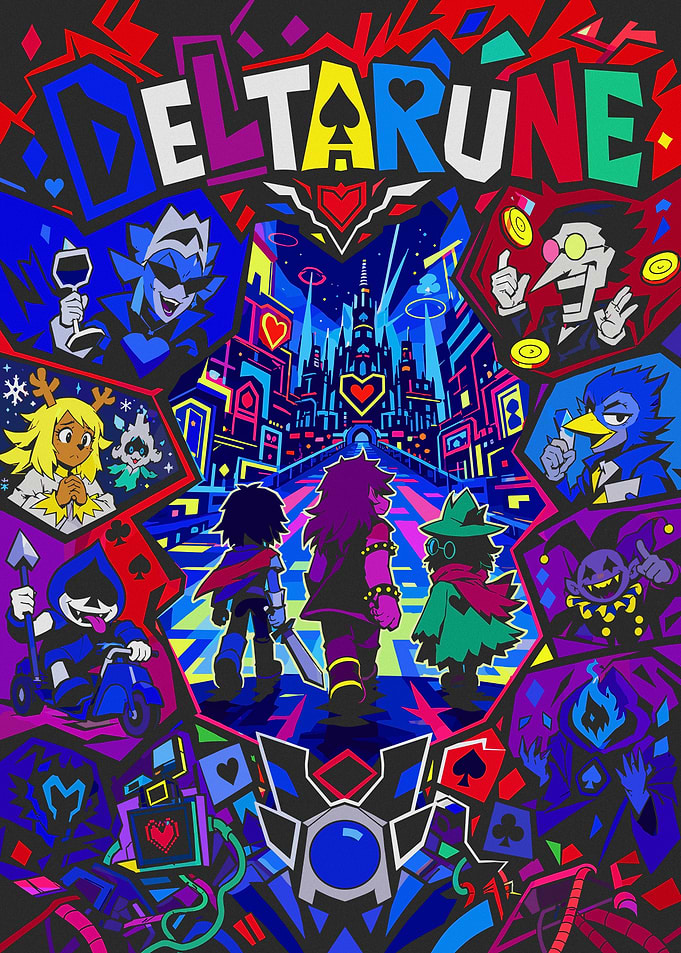 Deltarune Character Collage Poster