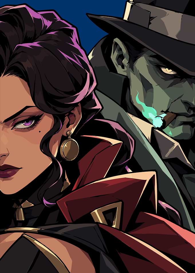 Noir Style Duo Illustration