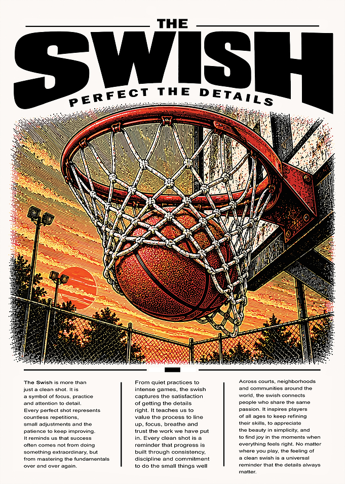 The Swish Basketball Motivational Poster