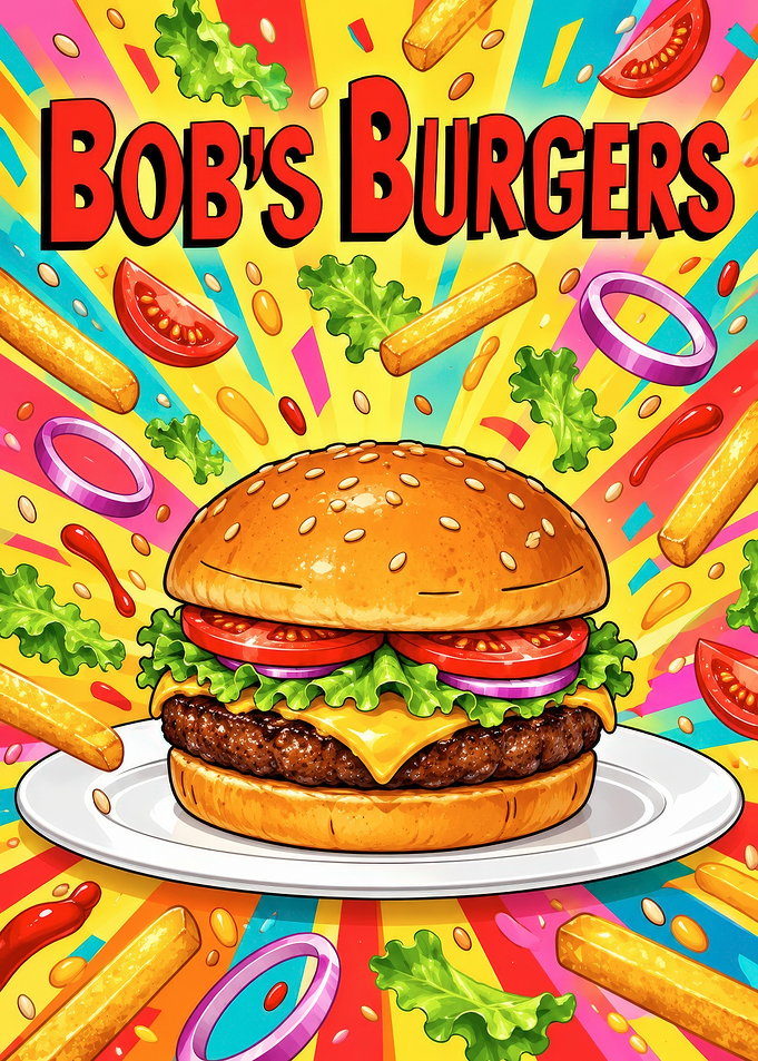 Bob's Burgers Vibrant Burger Poster