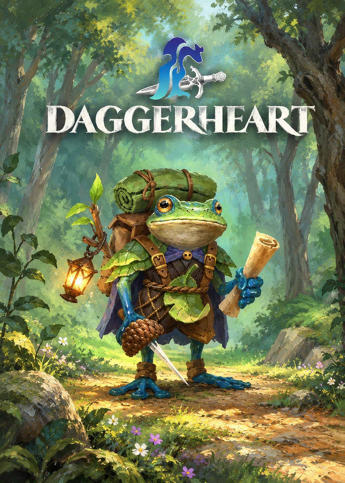 Daggerheart Frog Adventurer Illustration