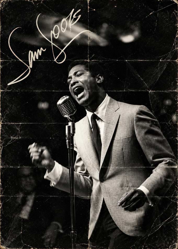 Sam Cooke Vintage Performance Portrait