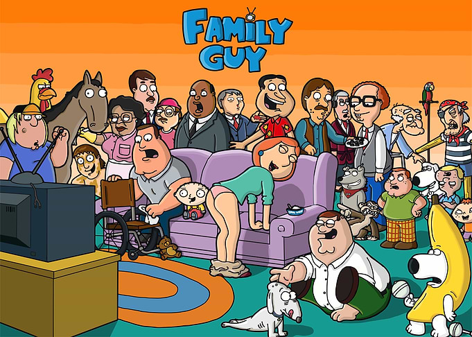 Family Guy Cast Group Illustration