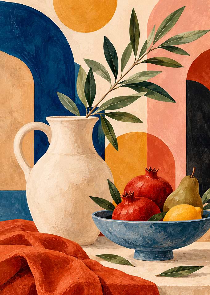 Still Life with Fruit and Vase