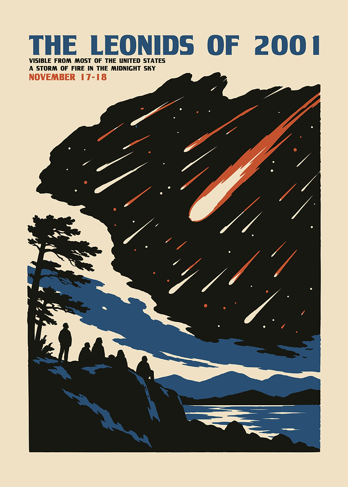 The Leonids of 2001 Vintage Poster