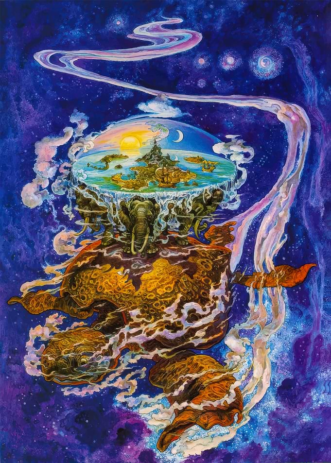 Discworld Great A'Tuin Cosmic Illustration