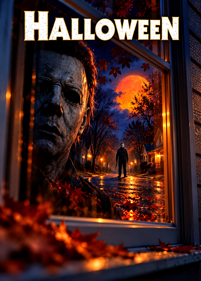 Halloween Michael Myers Window Poster