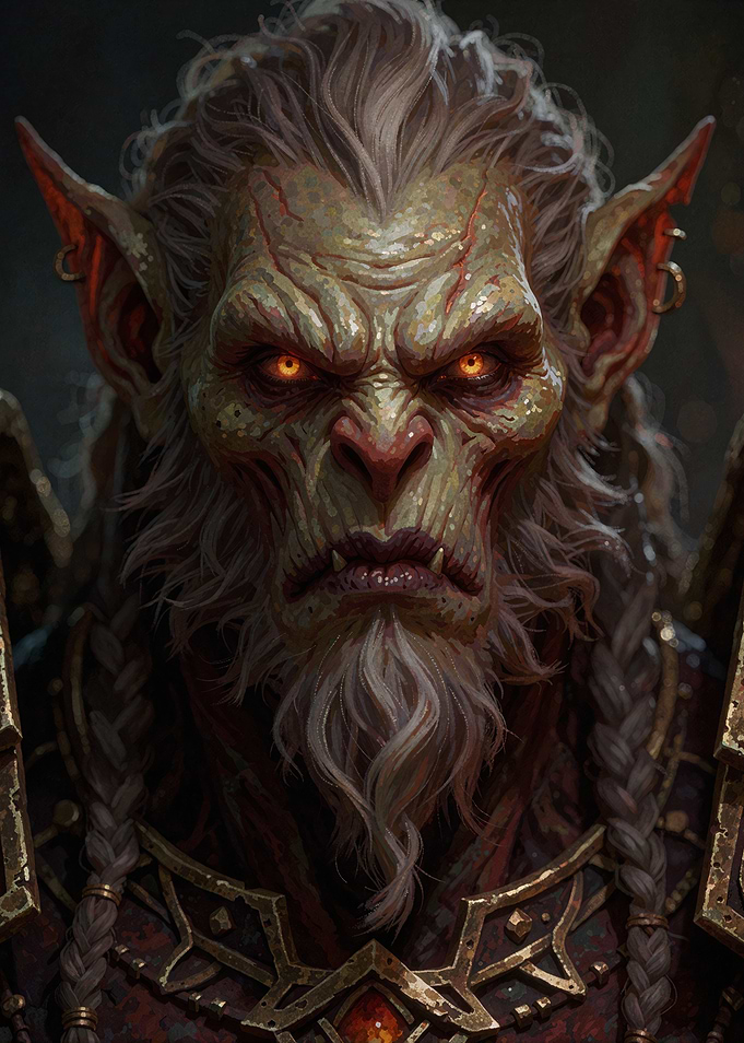 Fierce Orc Warrior Portrait
