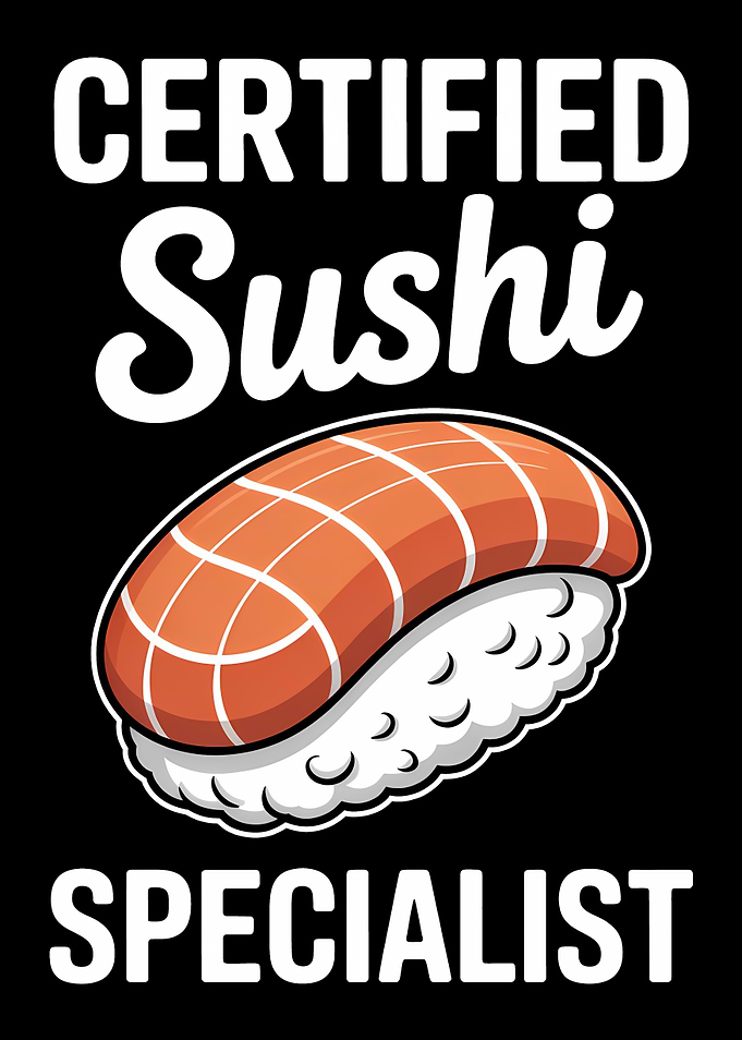 Certified Sushi Specialist Graphic Design