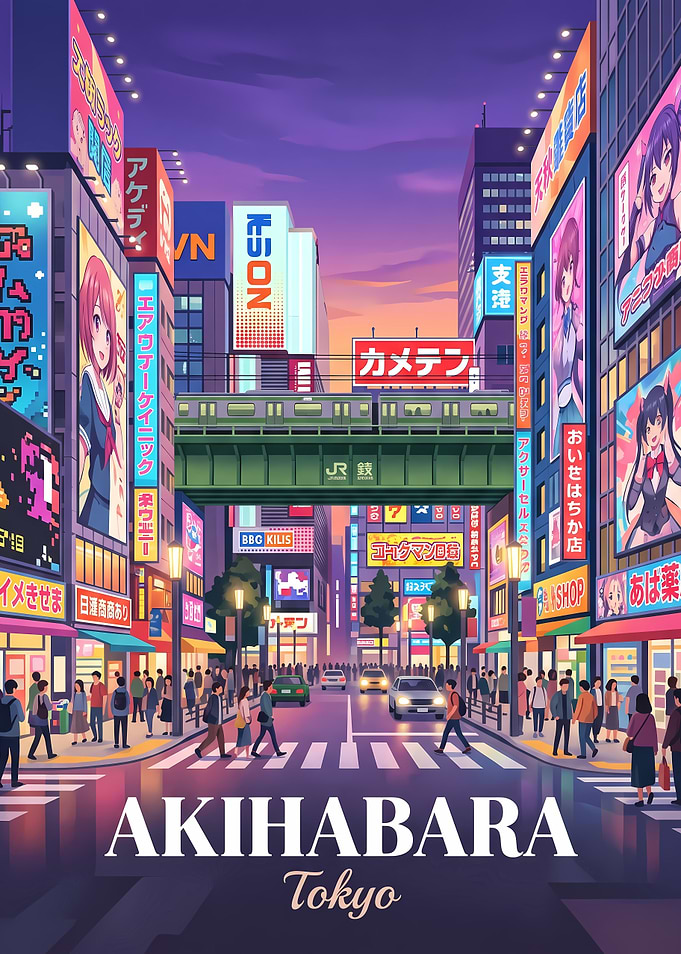 Akihabara Tokyo Anime Street Scene