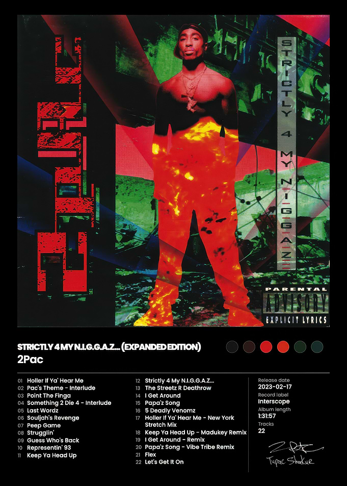 2Pac Strictly 4 My N.I.G.G.A.Z. Poster