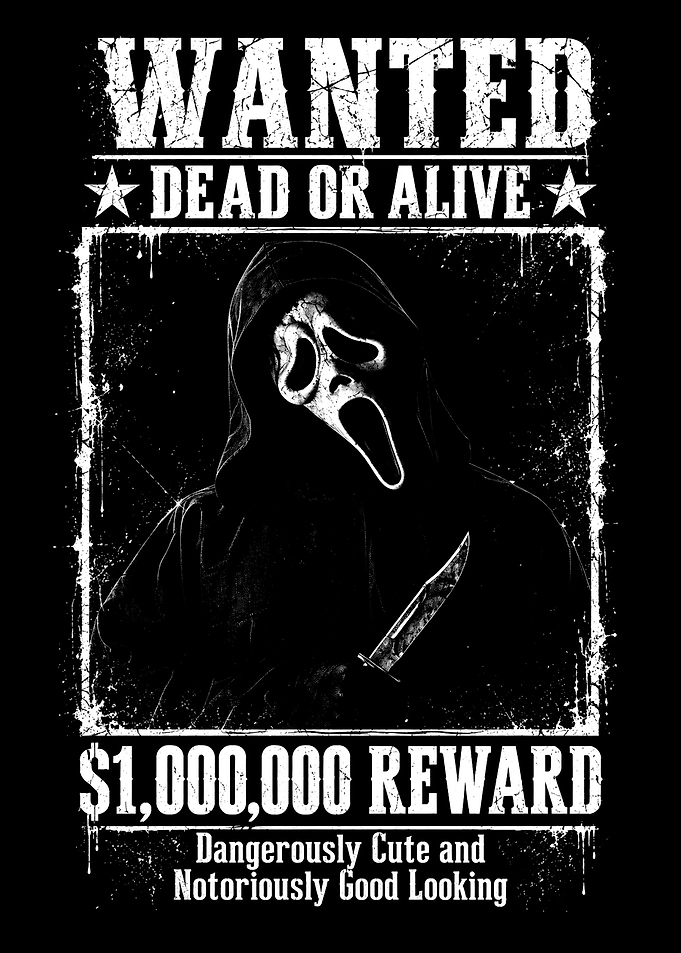 Ghostface Wanted Dead or Alive Poster