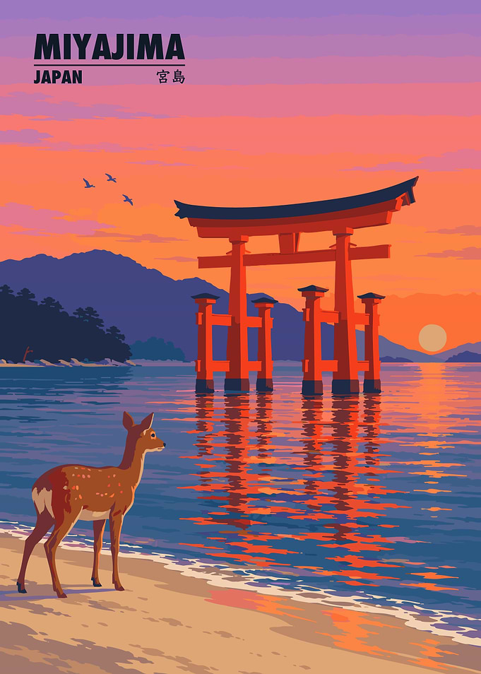 Miyajima Floating Torii Gate at Sunset