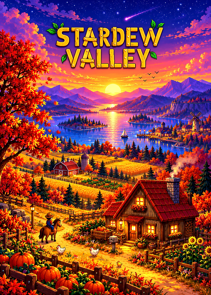Stardew Valley Autumn Farm Landscape