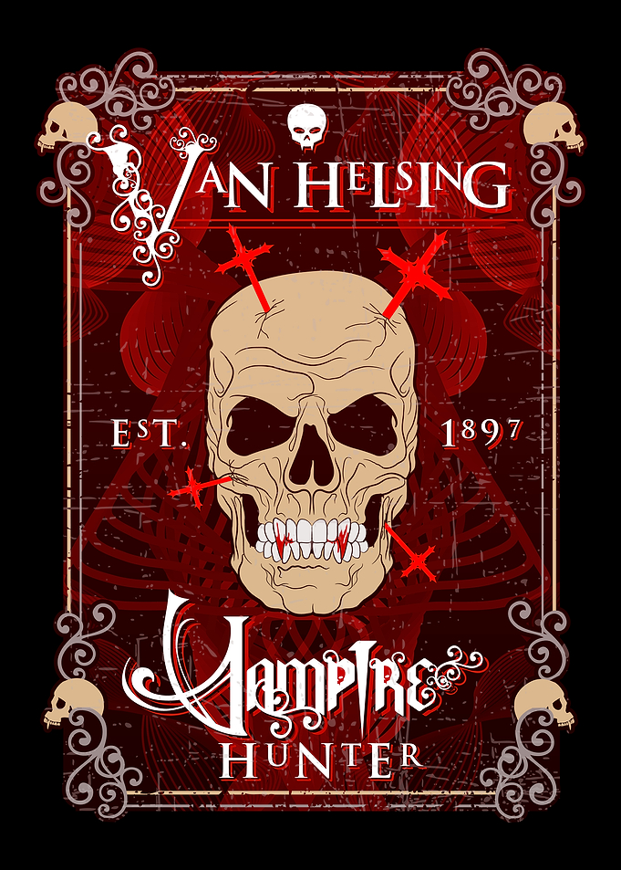 Van Helsing Vampire Hunter Skull Poster