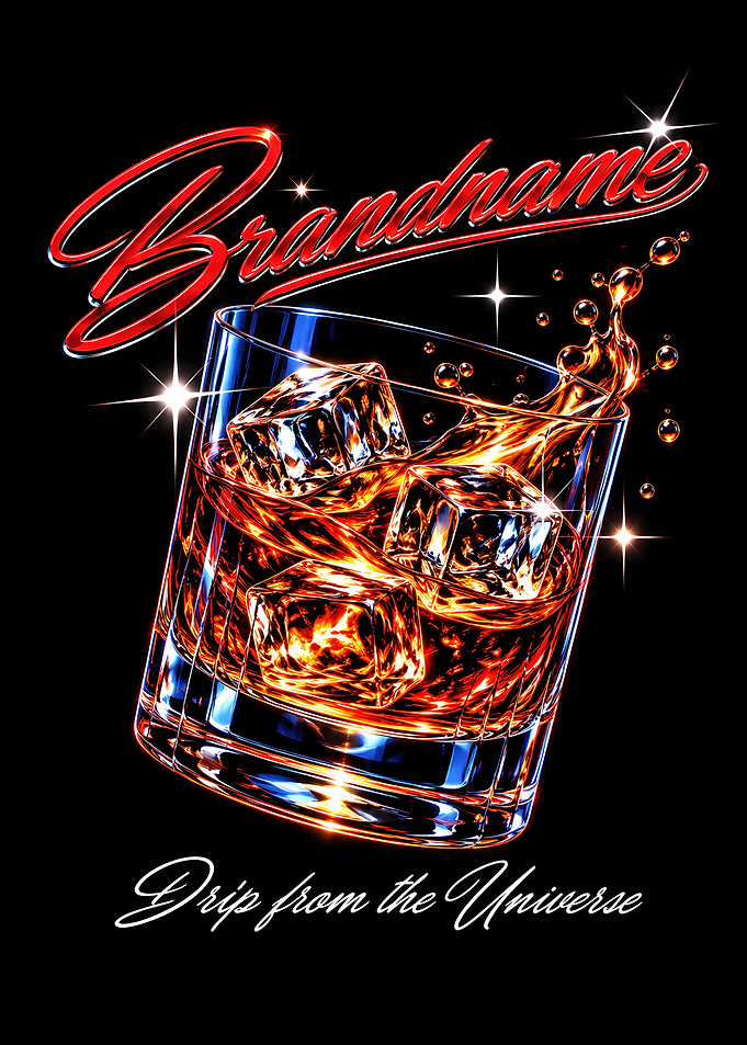 Whiskey Glass Graphic Design