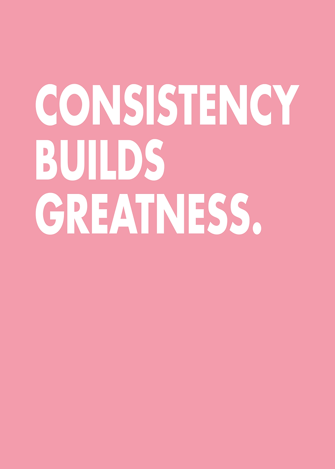 Consistency Builds Greatness Motivational Poster