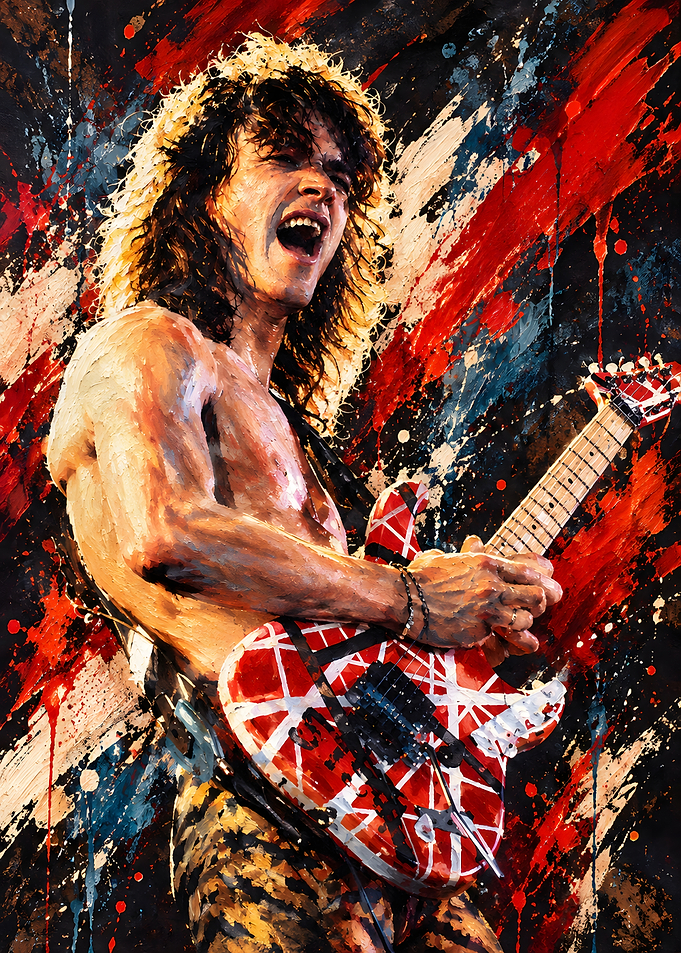 Eddie Van Halen Guitar Solo Painting