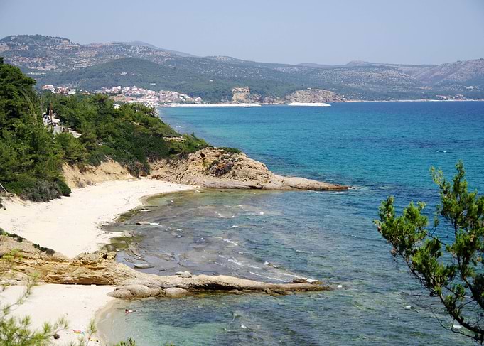 Scenic Mediterranean Coastal Beach View