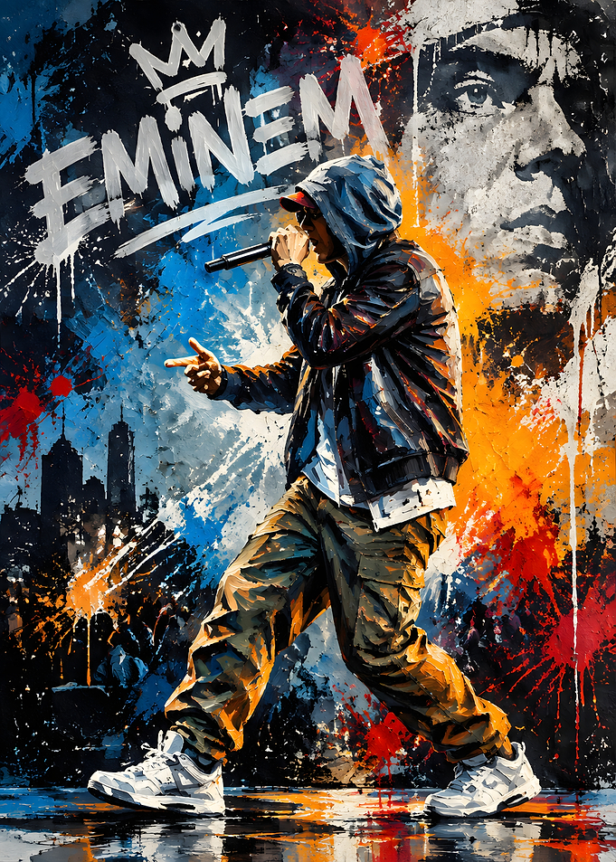 Eminem Graffiti Style Portrait Poster