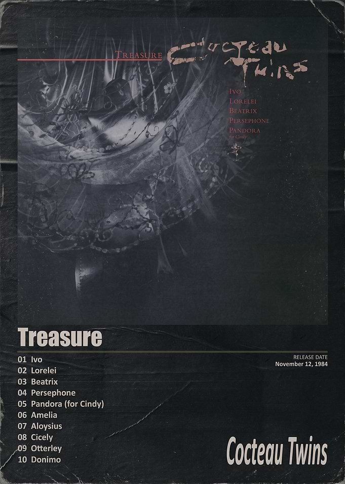 Cocteau Twins Treasure Album Poster