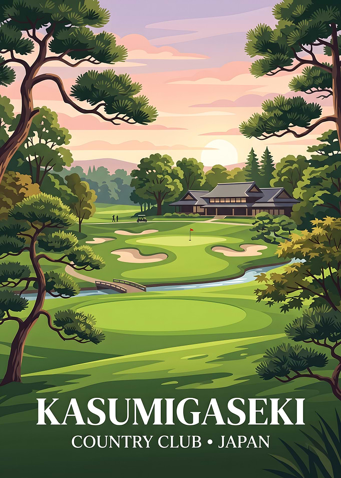 Kasumigaseki Country Club Japan Golf Poster