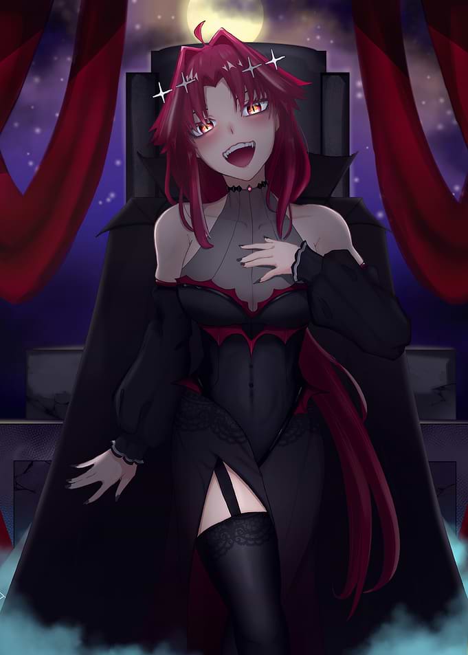 Vampire Queen Anime Character Illustration
