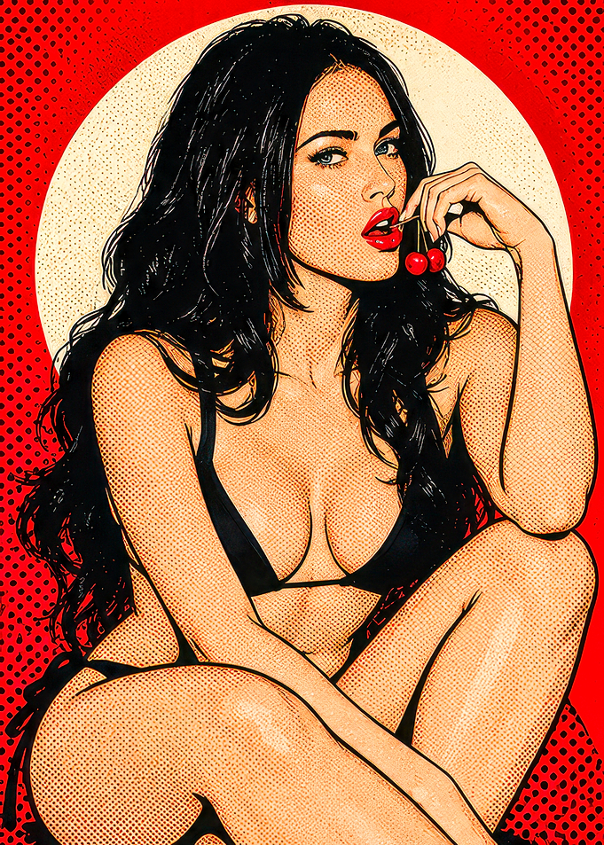 Pop Art Portrait of Megan Fox