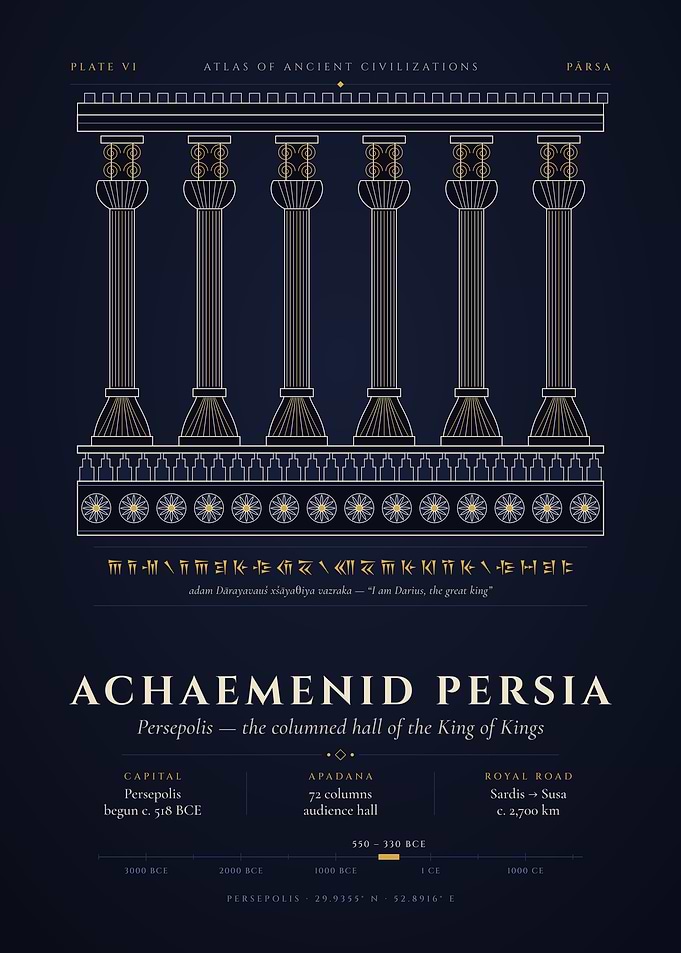 Persepolis Columns Elevation – Achaemenid Persian Empire