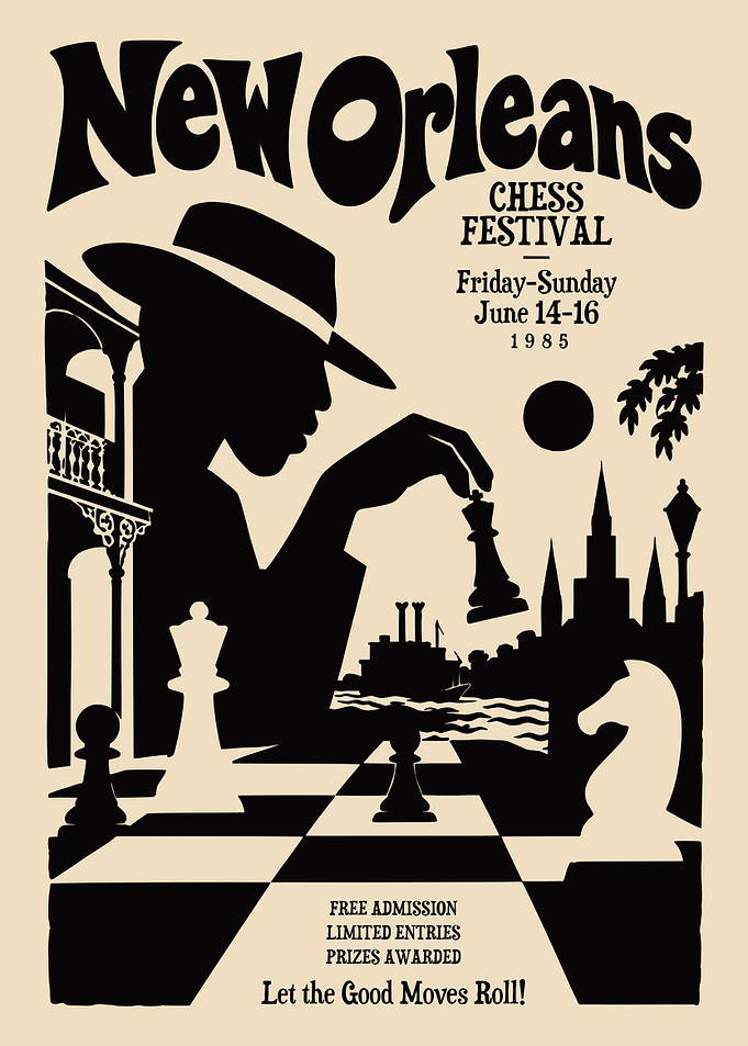 New Orleans Chess Festival 1985 Poster