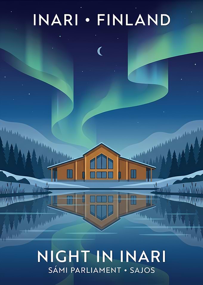 Northern Lights Over Sajos Inari Finland