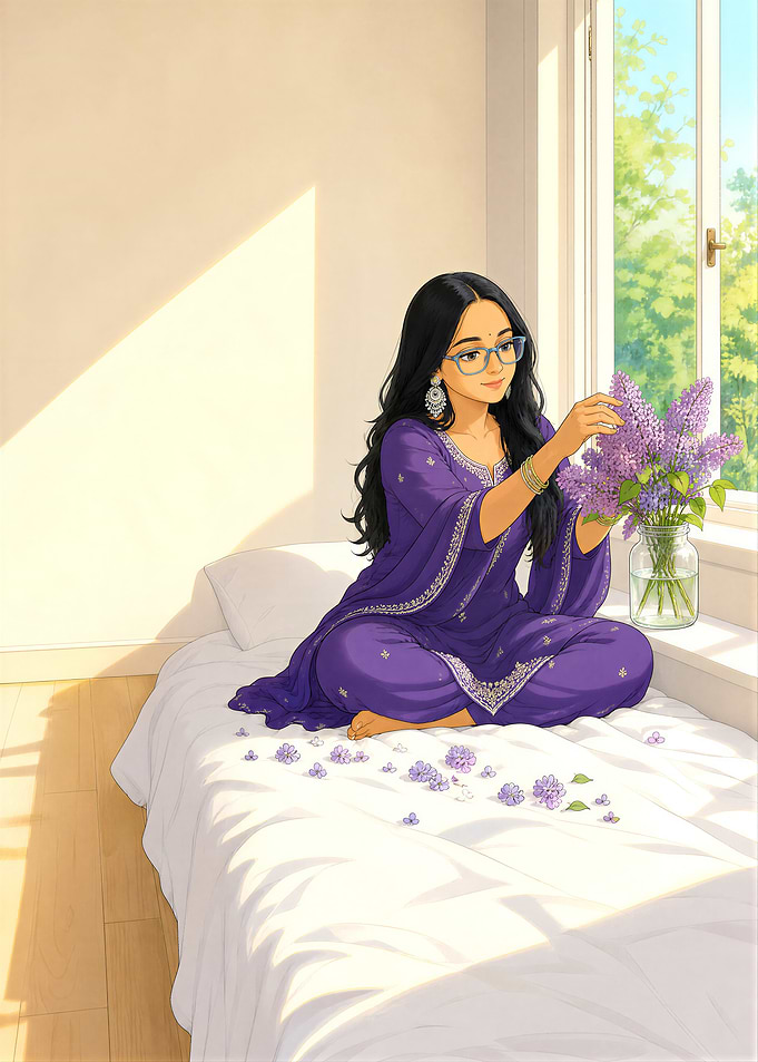 Morning Lilacs by the Window