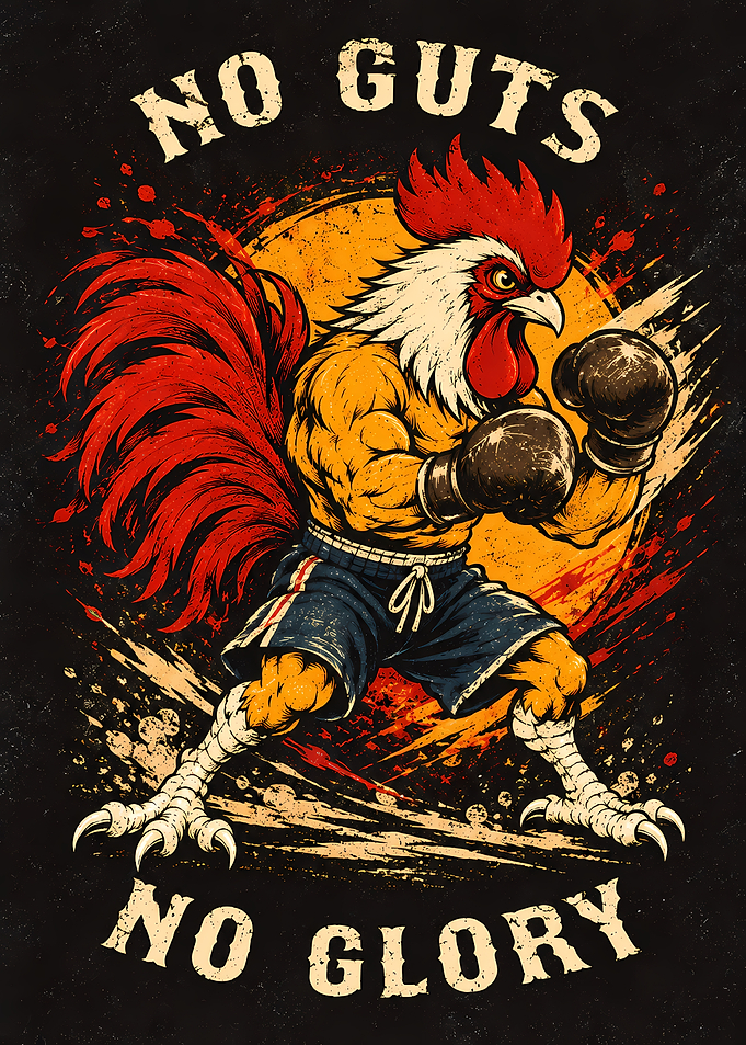 No Guts No Glory Boxing Rooster