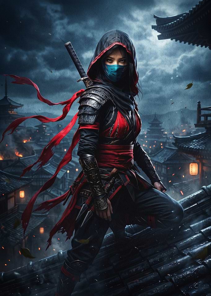 Female Ninja Assassin Poster Art