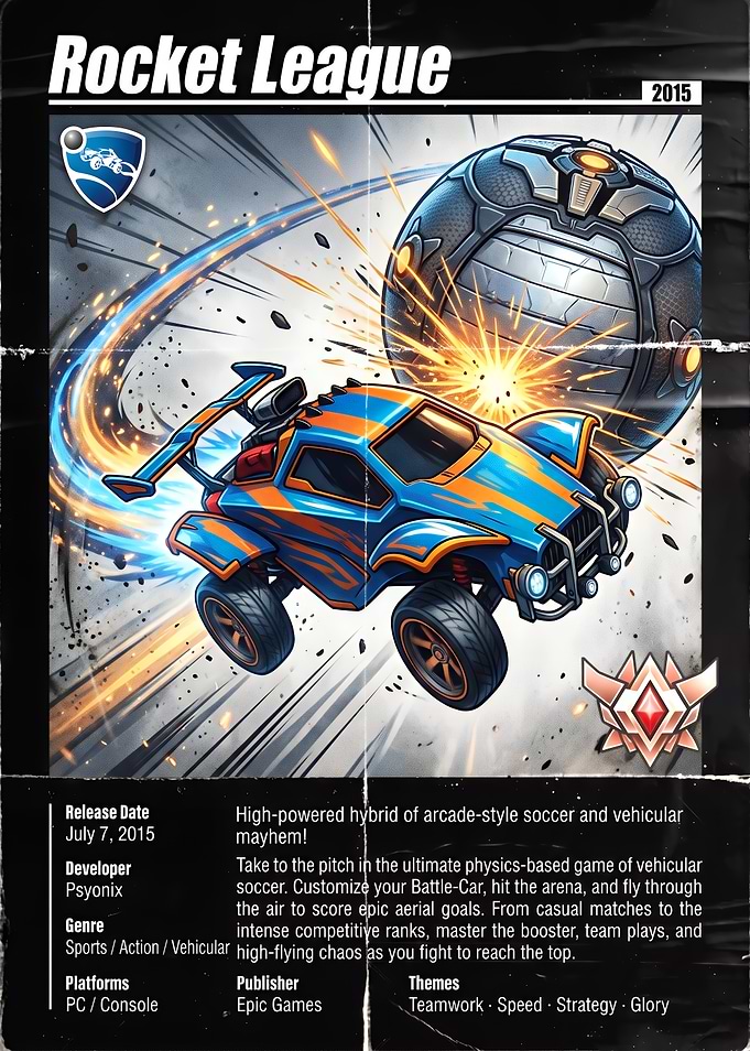 Rocket League Game Poster