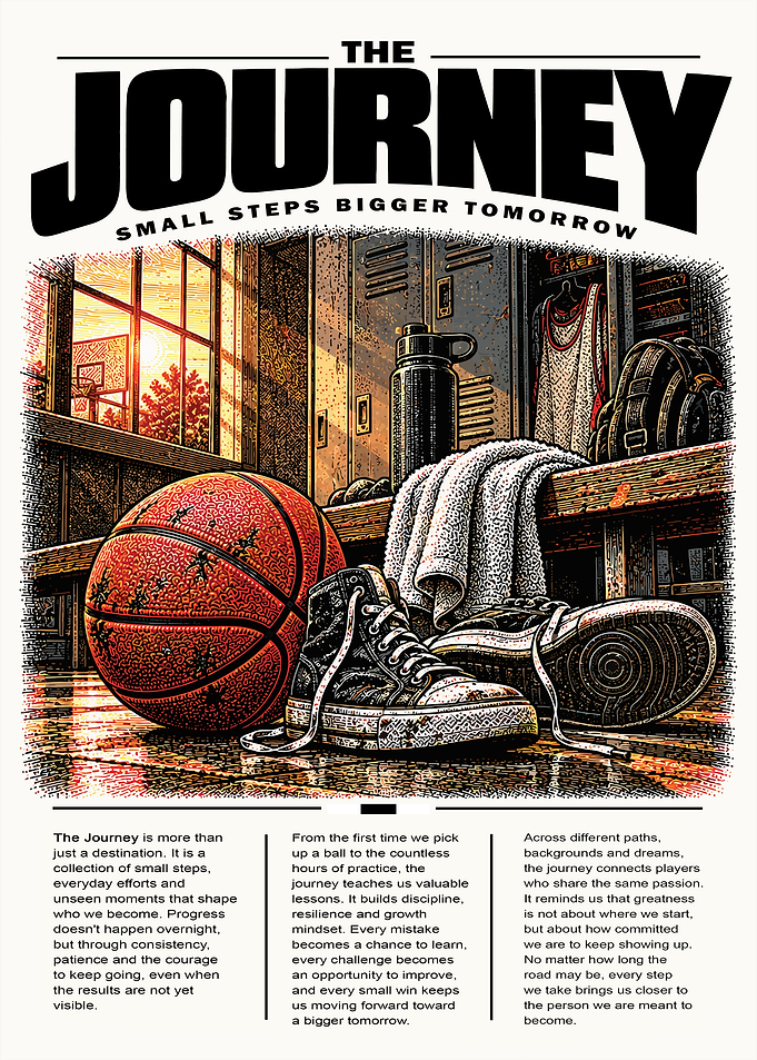 The Journey Basketball Motivational Poster