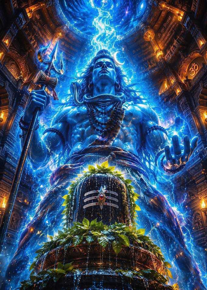 Shiva Cosmic Power Lightning Art