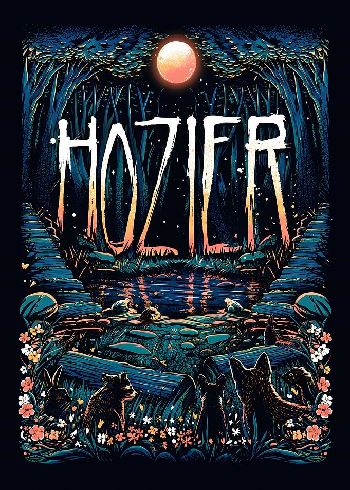 Hozier Forest Night Illustration Tour
