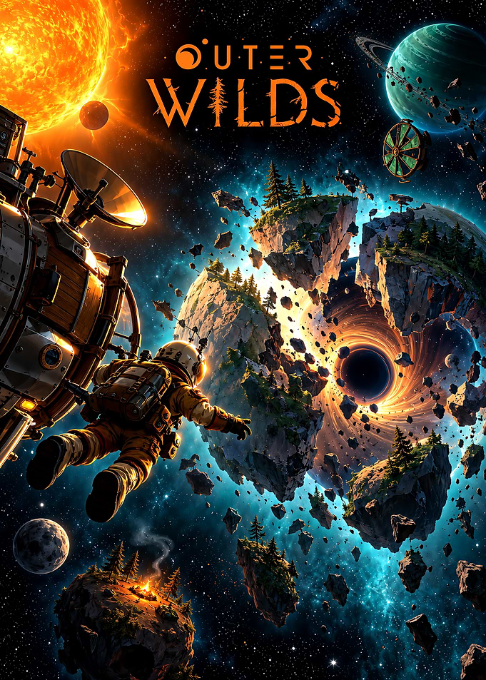 Outer Wilds Space Exploration Poster