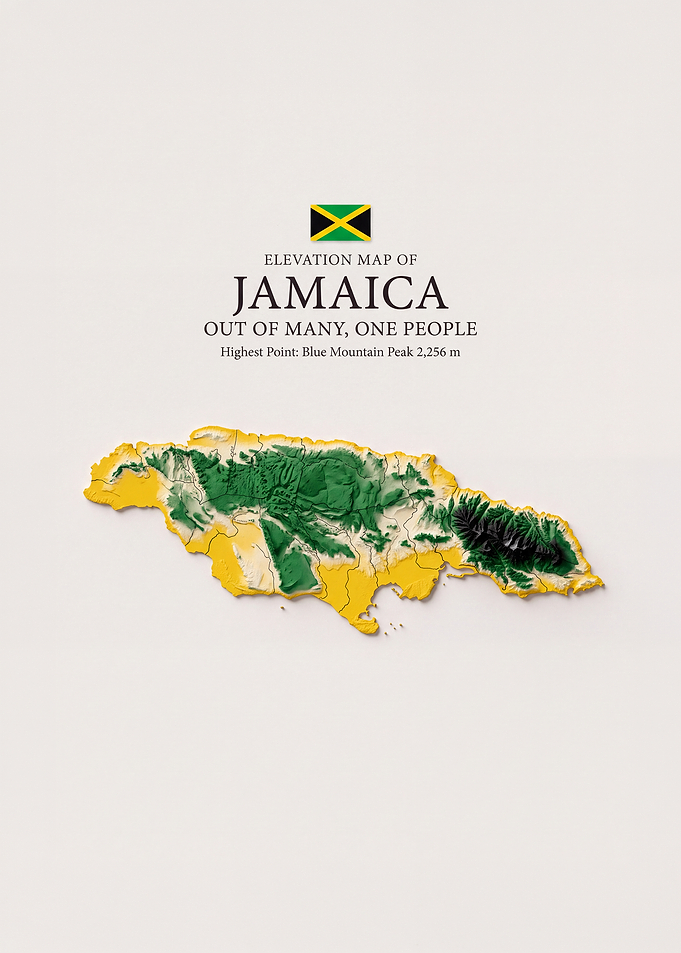 Elevation Map of Jamaica