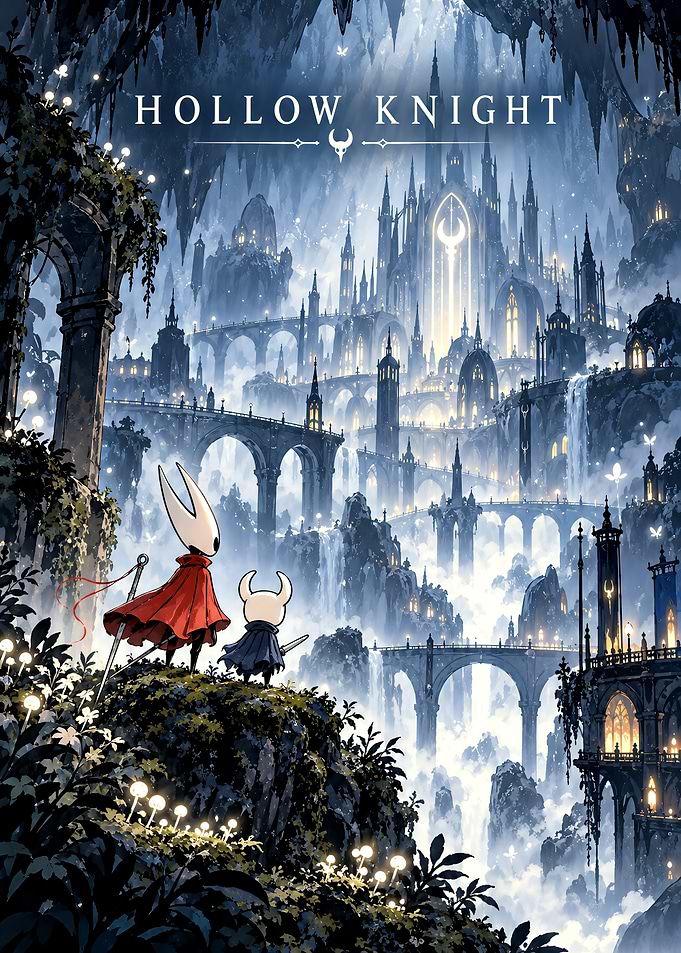 Hollow Knight Characters Overlooking City