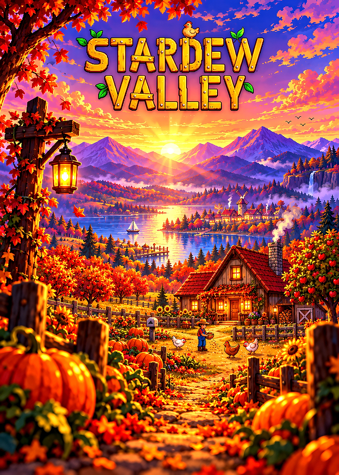 Stardew Valley Autumn Farm Scene