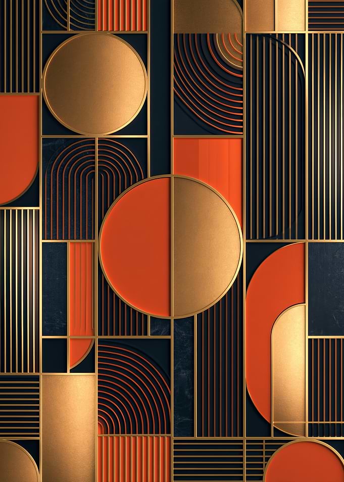 Geometric Art Deco Abstract Pattern